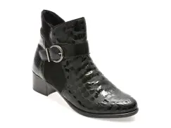 Ghete REMONTE negre, R5188, din piele naturala imagine