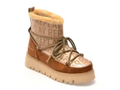 Ghete REPLAY maro, WF2H20S, din material textil imagine