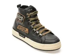 Ghete REPLAY negre, MZ6R10S, din piele ecologica imagine