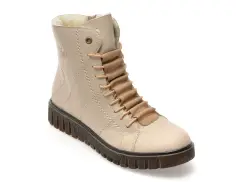 Ghete RIEKER bej, Y3420, din piele ecologica imagine