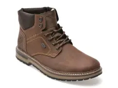 Ghete RIEKER maro, F3812, din piele naturala imagine