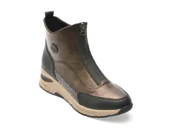 Ghete RIEKER maro, N9381, din piele ecologica imagine