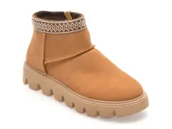 Ghete RIEKER maro, W2074, din piele intoarsa imagine