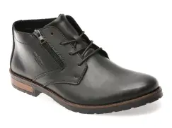 Ghete RIEKER negre, 14609, din piele naturala imagine