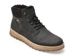 Ghete RIEKER negre, 37005, din piele ecologica imagine