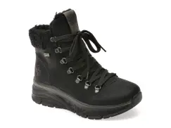 Ghete RIEKER negre, 48034, din piele ecologica imagine