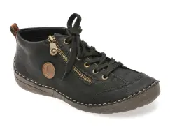 Ghete RIEKER negre, 52514, din piele ecologica imagine