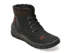 Ghete RIEKER negre, 55031, din piele ecologica imagine
