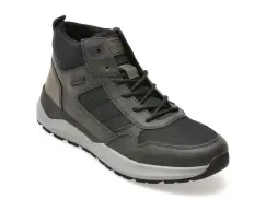 Ghete RIEKER negre, 6020, din material textil imagine