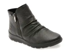 Ghete RIEKER negre, Z0056, din piele naturala imagine