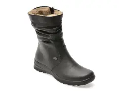 Ghete RIEKER negre, Z7171, din piele ecologica imagine