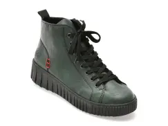 Ghete RIEKER verzi, Y6121, din piele ecologica imagine