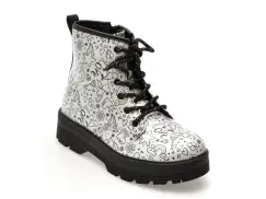 Ghete SKECHERS argintii, GRAVLEN HI, din piele ecologica imagine