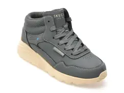 Ghete SKECHERS gri, 417009L, din piele ecologica imagine