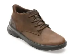 Ghete SKECHERS maro, ARCH FIT GARZA, din piele naturala imagine
