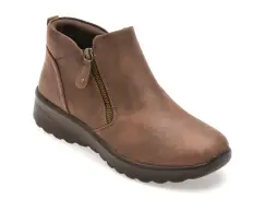 Ghete SKECHERS maro, LOVELY VIBE, din material textil imagine