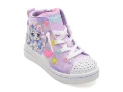 Ghete SKECHERS mov, TWI-LITES 2.0, din piele ecologica imagine