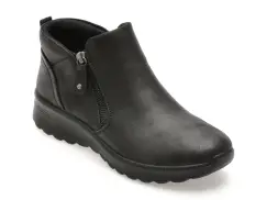 Ghete SKECHERS negre, LOVELY VIBE, din material textil imagine