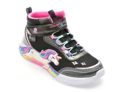 Ghete SKECHERS negre, UNICORN CHASER, din material textil imagine
