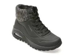 Ghete SKECHERS negre, UNO RUGGED, din piele ecologica imagine