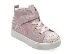 Ghete SKECHERS roz, HEART STEPS, din piele ecologica imagine
