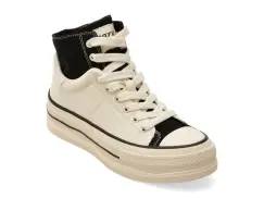 Ghete sport GRYXX alb-negru, 5719, din piele naturala imagine