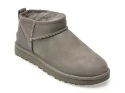 Ghete UGG gri, CLASSIC ULTRA MINI, din piele intoarsa imagine