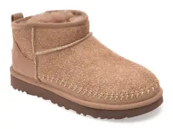 Ghete UGG maro, CLASSIC ULTRA MINI BIARRITZ, din piele intoarsa imagine