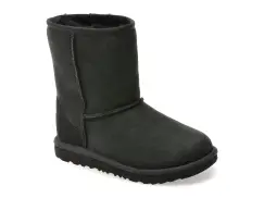 Ghete UGG negre, CLASSIC II, din piele intoarsa imagine