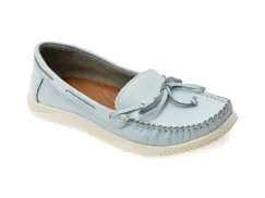 Mocasini APROPO albastri, 45463, din piele naturala imagine