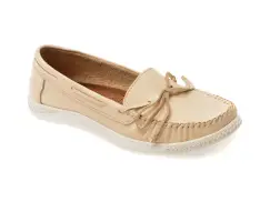Mocasini APROPO bej, 45463, din piele naturala imagine