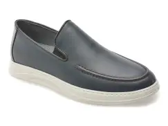 Mocasini BITE THE BULLET bleumarin, OY970, din piele naturala imagine