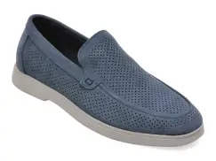 Mocasini BITE THE BULLET bleumarin, Q305, din piele intoarsa imagine