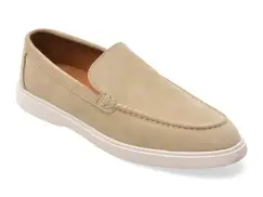 Mocasini BITE THE BULLET gri, MS010, din piele intoarsa imagine