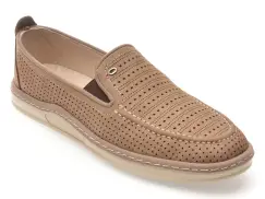 Mocasini BITE THE BULLET gri, NR203J, din nabuc imagine