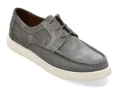 Mocasini BITE THE BULLET gri, RM118, din piele intoarsa imagine