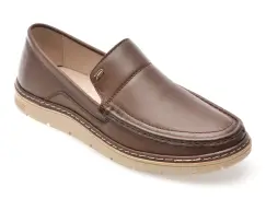 Mocasini BITE THE BULLET maro, NR229E, din piele naturala imagine