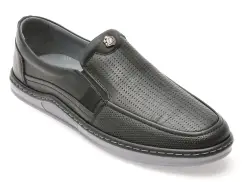 Mocasini BITE THE BULLET negri, NR2204, din piele naturala imagine