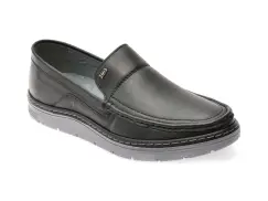 Mocasini BITE THE BULLET negri, NR229E, din piele naturala imagine