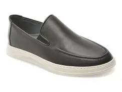 Mocasini BITE THE BULLET negri, OY970, din piele naturala imagine