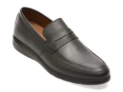 Mocasini BITE THE BULLET negri, RM121, din piele naturala imagine