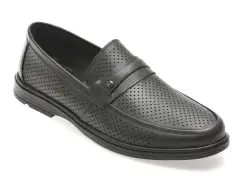 Mocasini BITE THE BULLET negri, SH8503, din piele naturala imagine