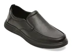 Mocasini BITE THE BULLET negri, T89632, din piele naturala imagine