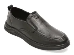 Mocasini BITE THE BULLET negri, T89639, din piele naturala imagine