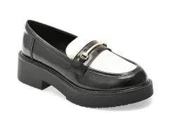 Mocasini casual ALDO alb-negru, 13804482, din piele ecologica imagine