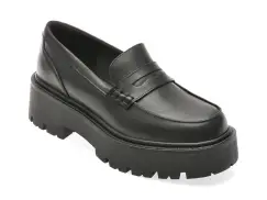 Mocasini casual ALDO negri, 13804487, din piele naturala imagine