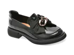 Mocasini casual EPICA negri, G26, din piele naturala lacuita imagine