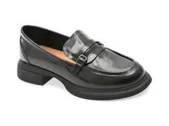 Mocasini casual FLAVIA PASSINI negri, G17, din piele naturala imagine