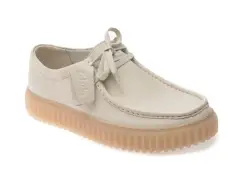 Mocasini CLARKS albi, TORHILL LO, din piele naturala imagine