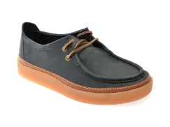 Mocasini CLARKS bleumarin, CLARMOC, din piele intoarsa imagine
